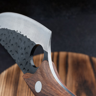 Incredibly ergonomic HITO knife with hand made leather sheath, inspired by Japanese culture